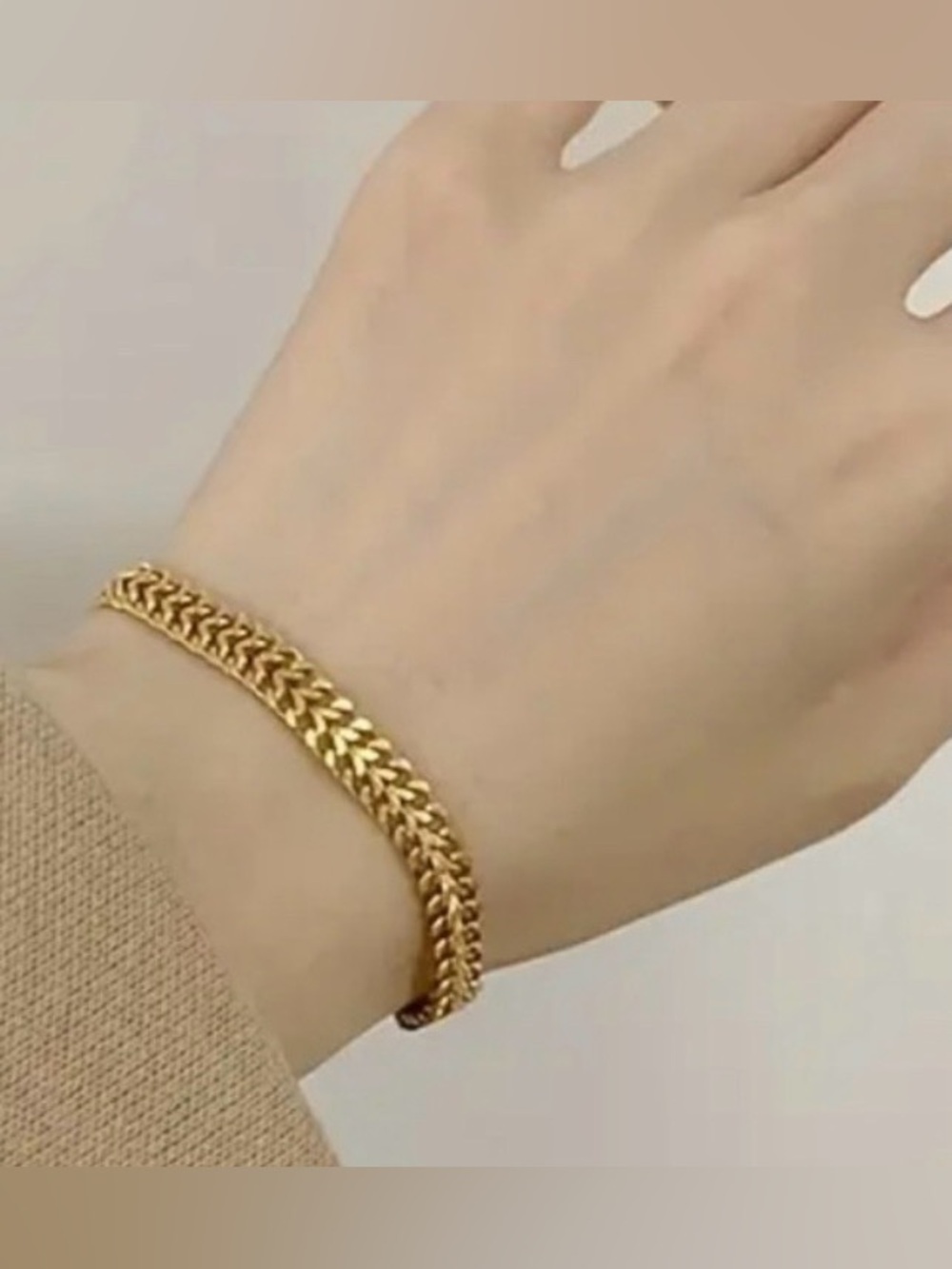 18k Gold-Plated stainless steel Bracelet 2 pieces - Picture 12 of 13